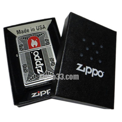 Zippo Blk/Red Emblem