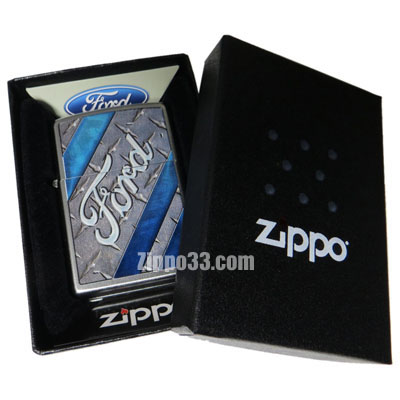 Zippo Ford Satin Chrome